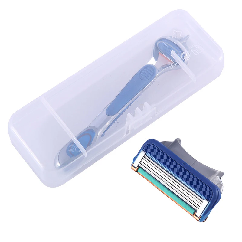 Universal Transparent Plastic Men‘s Shaver Storage Box Portable Manual Razor Case Waterproof Shaving Holder