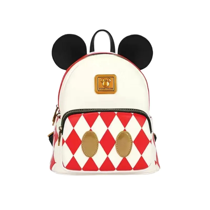 Disney Lotso Mickey animation peripheral cartoon cute three-dimensional doll girl heart backpack girls sweet casual daily bag