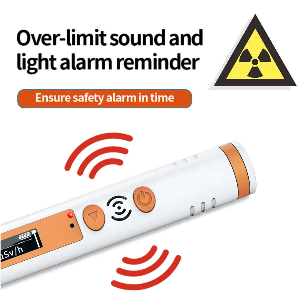 AIKESI HFS-P3 Wiederaufladbarer Stifttyp Persönlicher nuklearer Strahlungsdosimeter Arbeitsplatz Röntgenradioaktivitätstester Marmordetektor