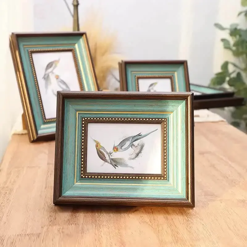 Vintage European Style Photo Frame with Free Photo Printing Elegant Table Display Frame 6 7 8 10inch A4 Picture Frame Home