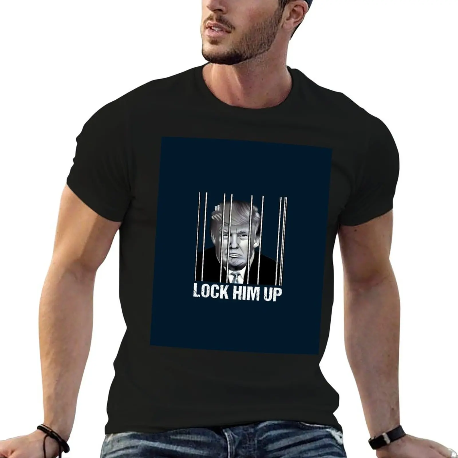 Lock HIM UP(11) T-Shirt oversized t shirt graphic tee shirt anime clothes T-shirts for men cotton