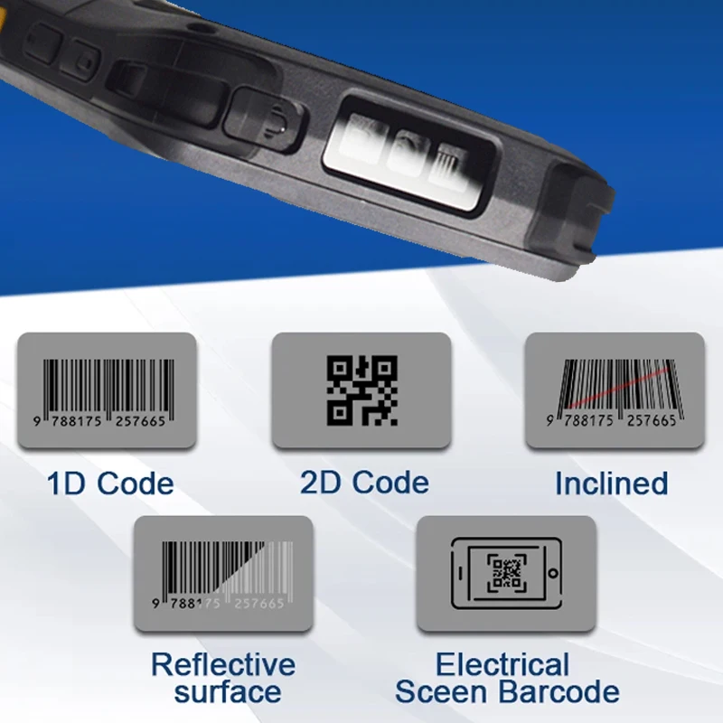 Android Barcode Reader Pda With Screen Scanner Warehouse Stock Taking Handheld Terminal Pdas Barcode Scanner for Inventory