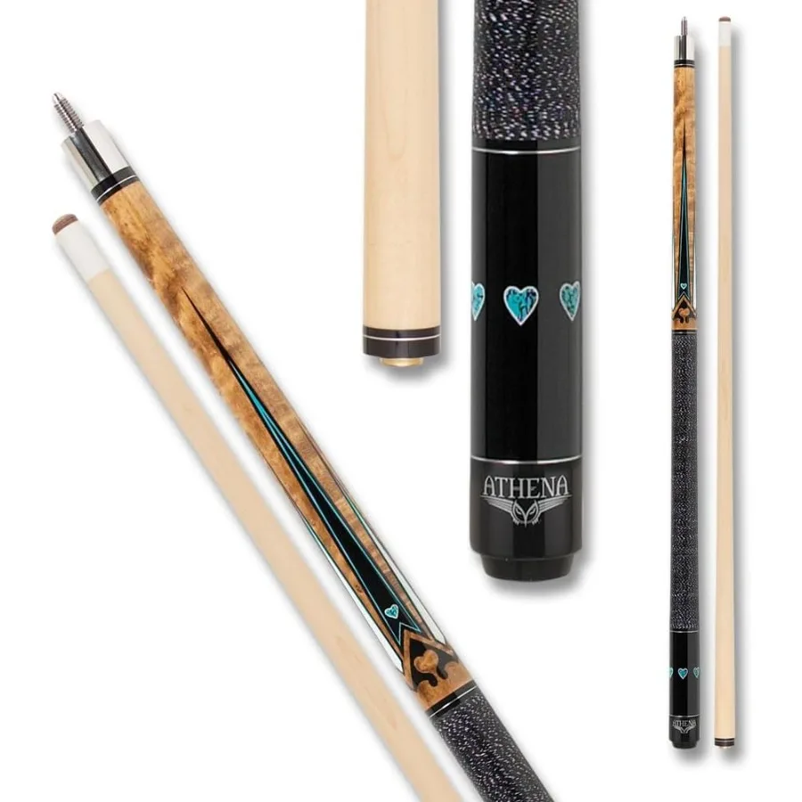 

Athena ATH04 Pool Cue - Blue Heart for Indoor and Outdoor Table Games Premium Quality Craftsmanship with Elegant Design and Enh