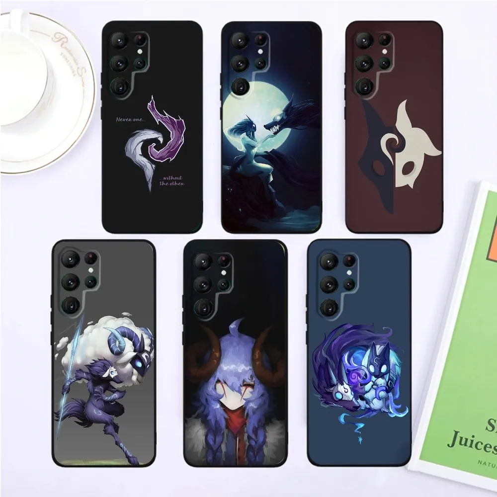 

Game L-LOL Kindred Phone Case For SamsungS24,S23,S22,S21,Ultra Pro S10,S30Plus,S9,20lite Black Cover