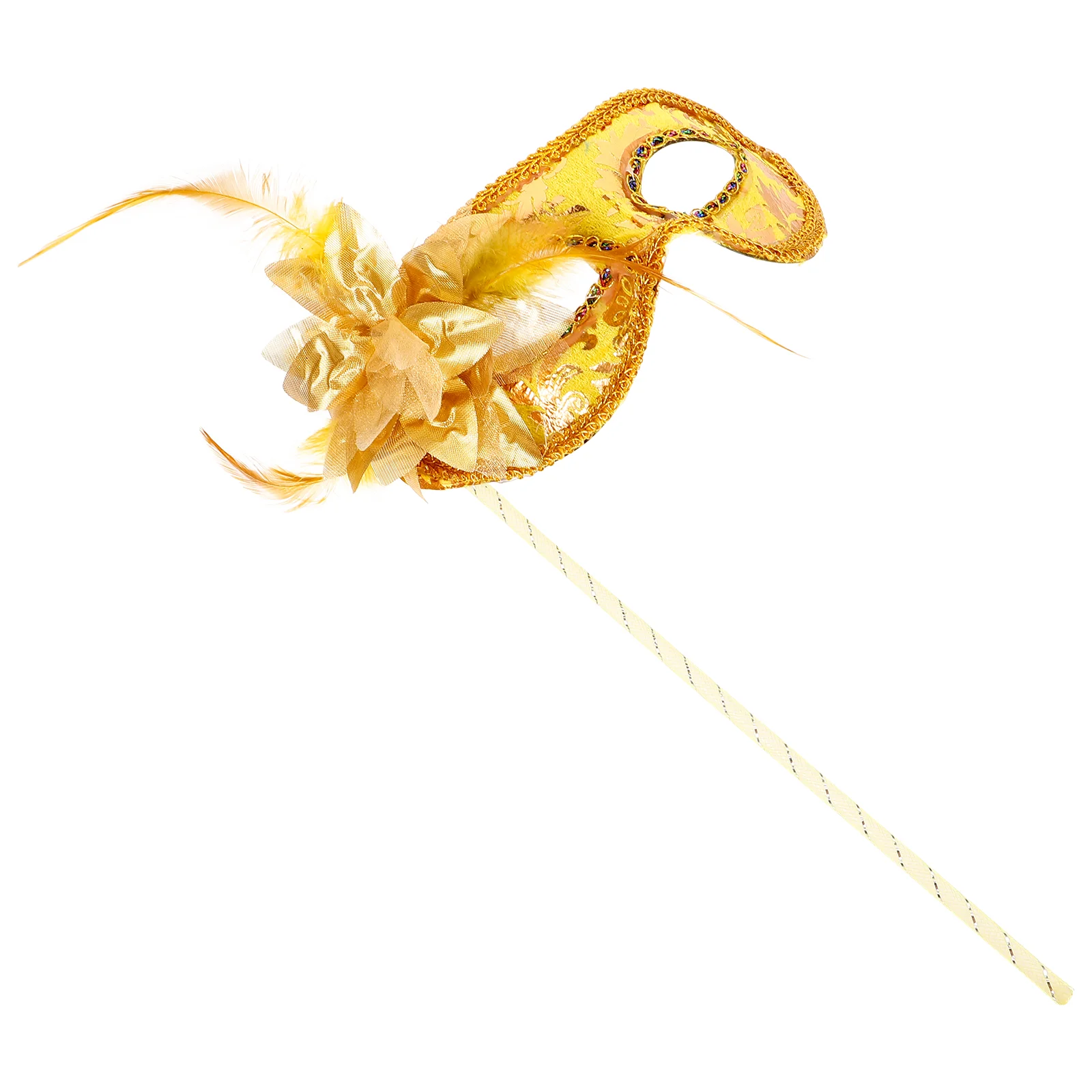 

Holding Half Face Mask Women Masquerade Halloween Costumes Masks for Adults Prop Apparel Handheld Make up