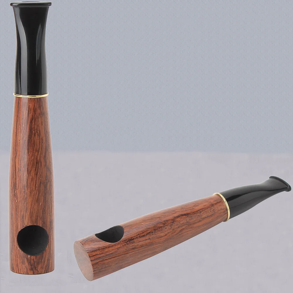 1piece tobacco pipe, portable DIY pipe, 9mm flue, Straight handle solid wood pipe, cigar accessory, length 120mm , smoking gift