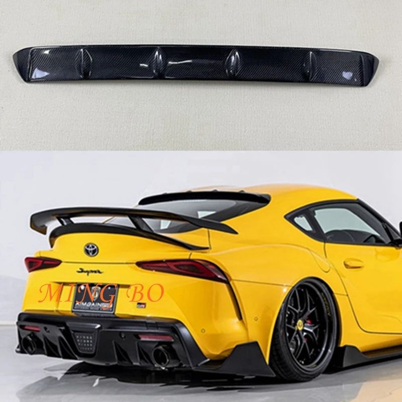 

FOR Toyota Supra A90 2019 2020 2021 FRP roof spoiler lip Car Styling Carbon Fiber FRP top wing