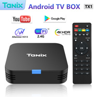 Android10 Tanix TX1 Allwinner H313 Quad Core Support Youtube Tiktok WIFI 2.4G 4k IR Romate Smart Electronic Android Set Top Box