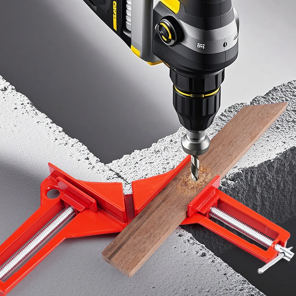 1/2/4Pcs Red Style Multifunction 90 Degrees Corner Clamp Right Angle Clamp Glass Holder For DIY Woodworking Hand Tools