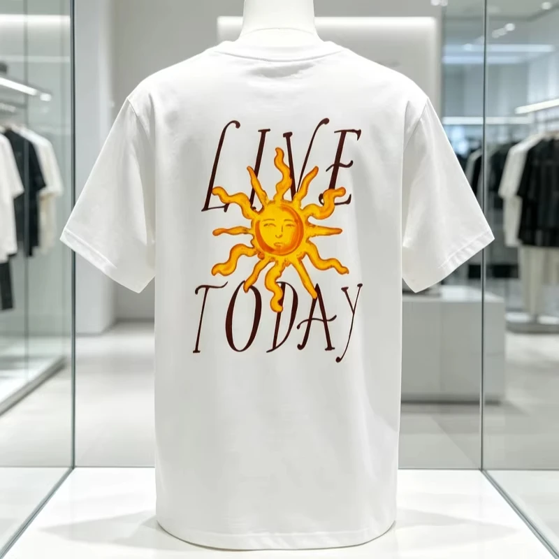 2026 new Retro Tomorrowland Electronic Music Festival Pattern T-shirt Men's Summer Cotton Clothing Short Sleeve Top Unisex