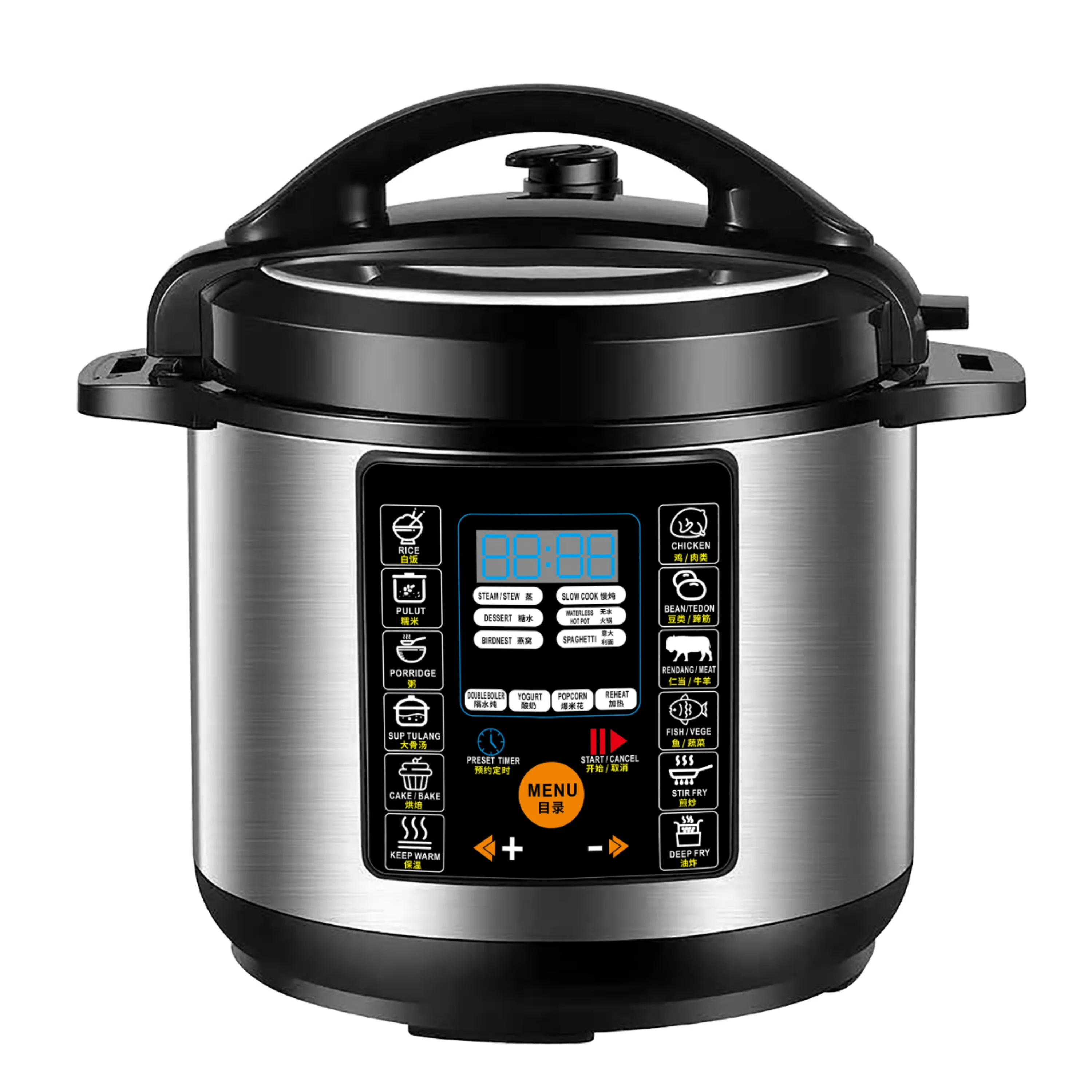 17-in-1 Electric Pressure Cooker 6L Stainless Steel Multi-Function Programmable Digital Control Household Hotel Use Rice Cooker