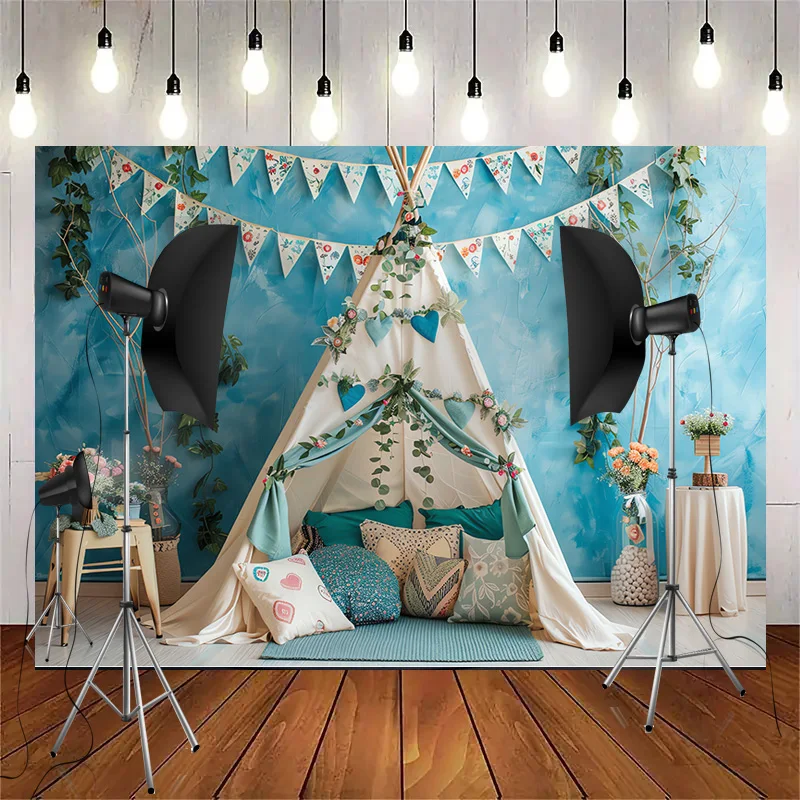 Hot air balloon Happy Birthday Photography Background Football Floral Arch Rocket Soccer Baby Party Carrots Backdrops FB-06