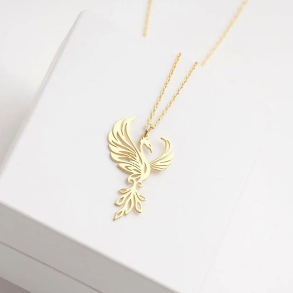 

Ожерелье с подвеской в виде орлов Феникса из нержавеющей стали 304 для женщин и девочек, новинка 2023, трендовое колье на шею, цепочка, ювелирное изделие, подарок для вечеринки