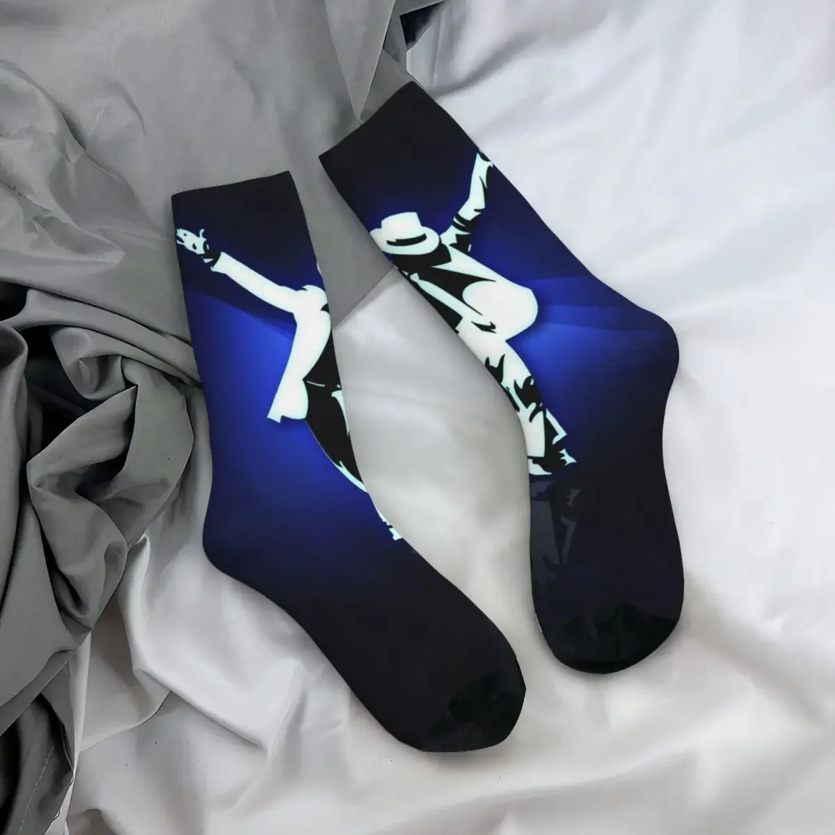 

All Seasons Crew Stockings Michael Jackson Musicians Singers Dancers Socks Harajuku Long Socks Men Women Valentine's Day Gifts