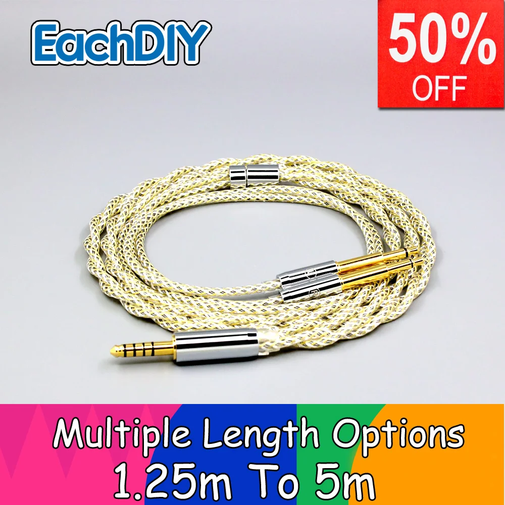 TypeS 23AWG Litz Shielding Silver OCC Earphone Cable For Meze NEO NOIR  99 109 pro Classics Headphone LN008923