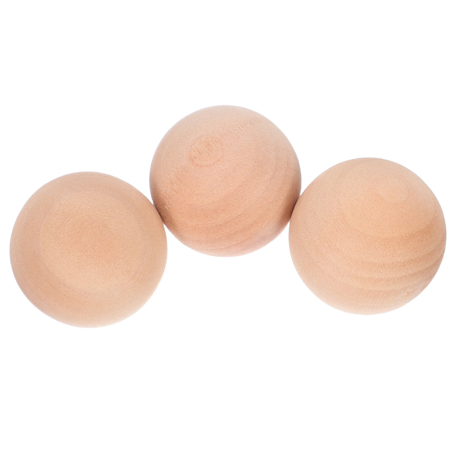 

3pcs Wood Balls Natural Unfinished Wooden Craft Solid Sanded Smooth Diy Decorative Crafts For Painting Sealing Carafe Stopper