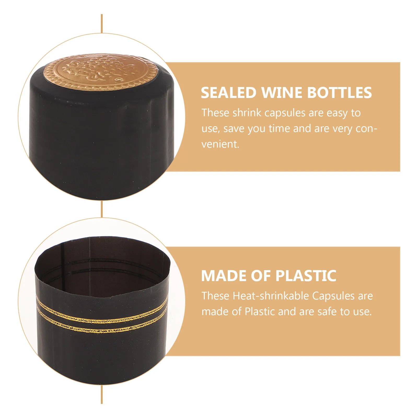 

100 шт. термоусадочных колпачков для вина, герметичные, для сохранения свежести, для домашнего розлива вина, декоративные термоусадочные заглушки