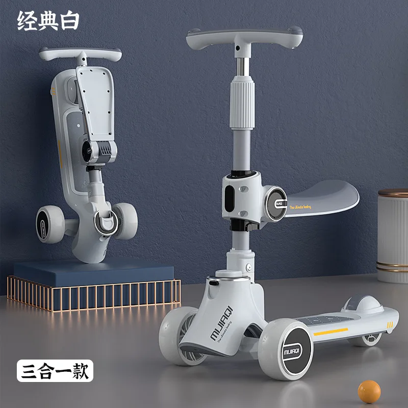Scooters for children 3 in 1 Scooters for children aged 2-12 that can sit and slide with one click