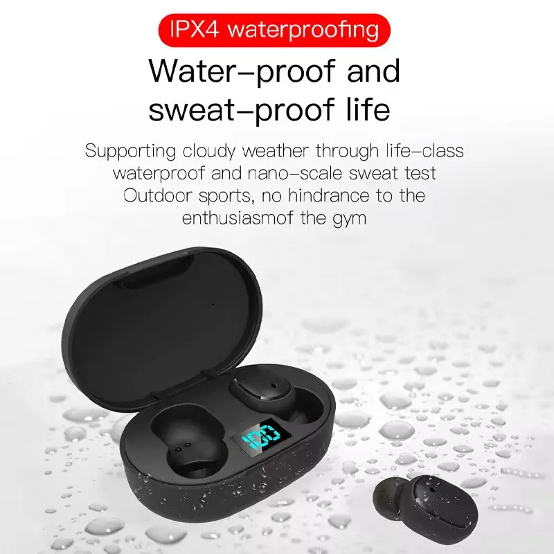 

NEW E6SWireless Earbuds Waterproof Earbuds Suitable for Sports and Work Wireless Ultra-Long Playtime Earphones with Charging Box