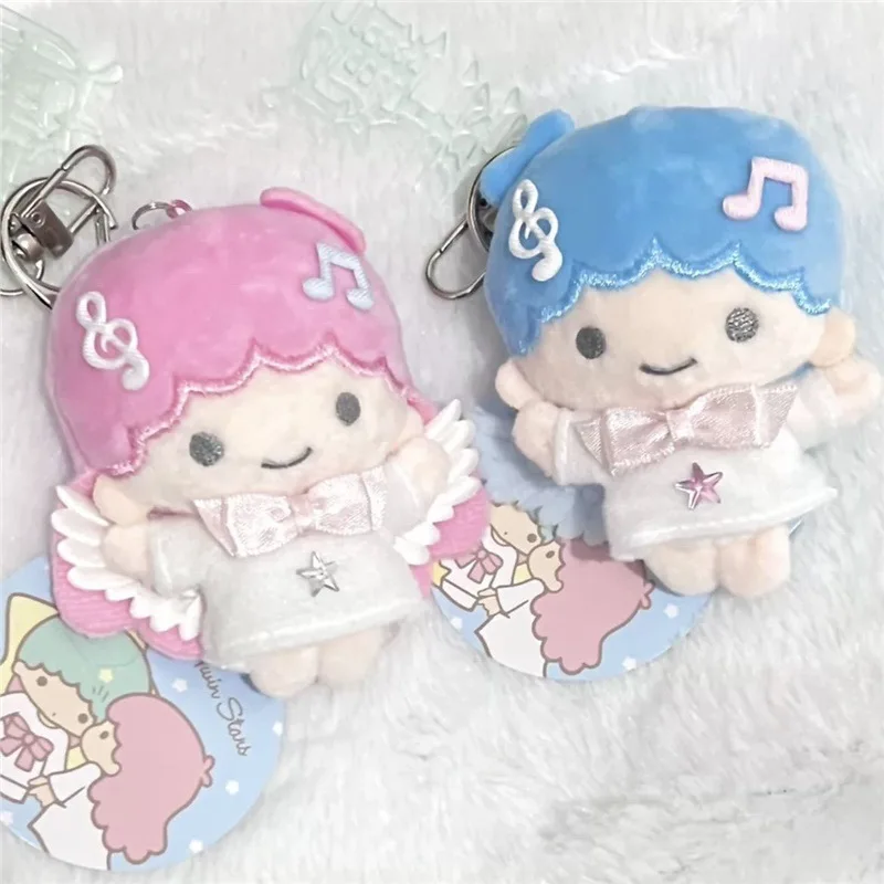 

Kawaii Cartoon Little Twin Star Note Angel Plush Toys Backpack Pendant Cute and Sweet Doll Keychain Couple Birthday Gifts