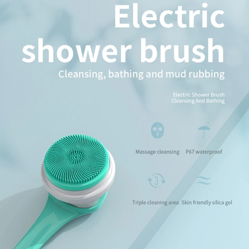 電気バスブラシ本体SPAマッサージシャワーブラシABS素材充電式