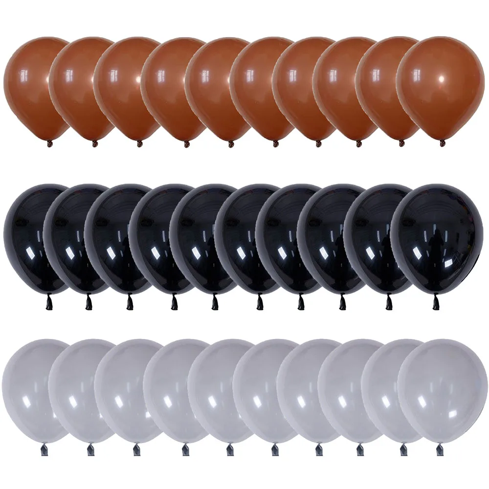 

30Pcs 12Inch The Office Balloons Black Brown Grey Latex Balloons for The Office Birthday Party Decorations