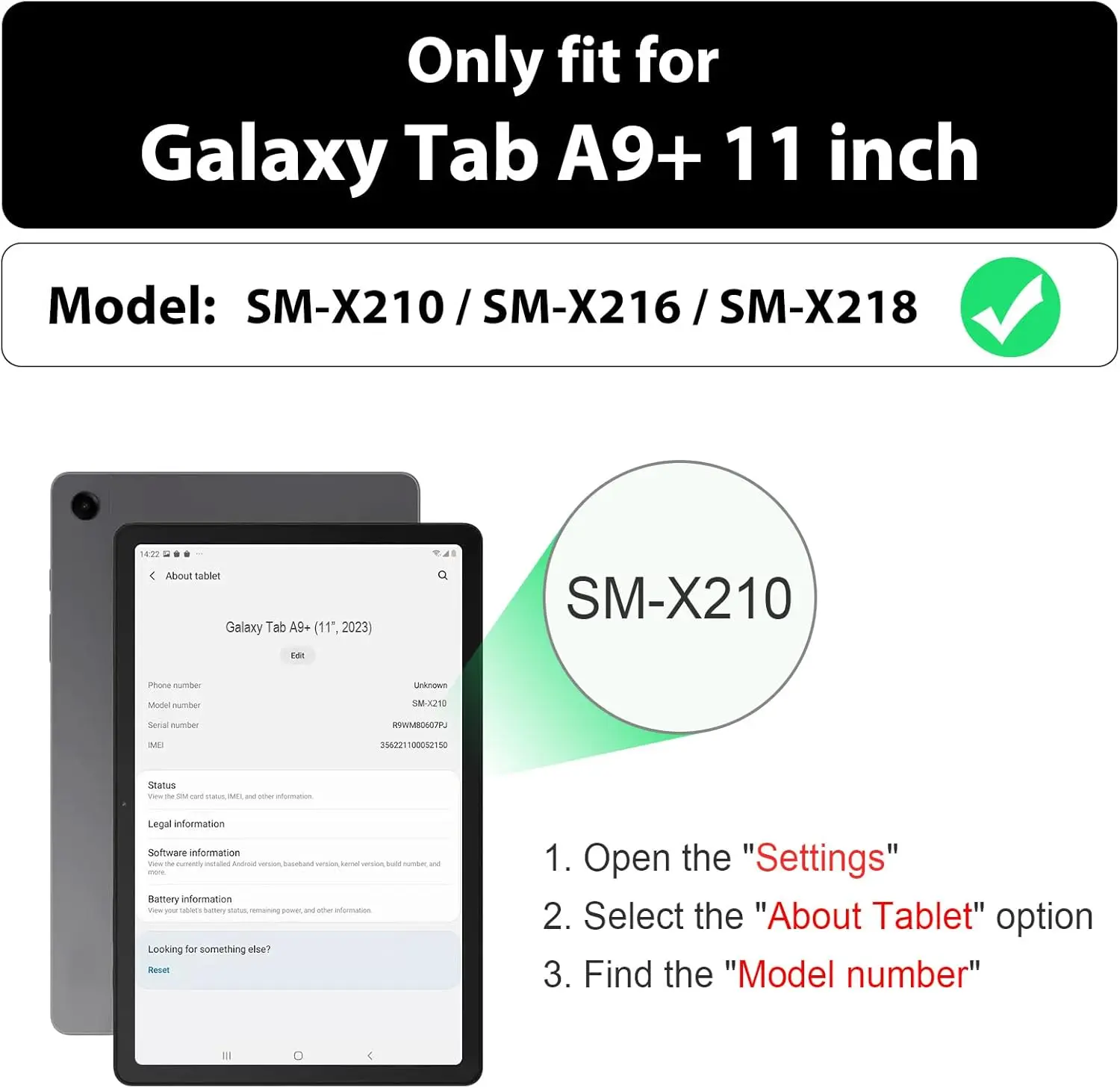Case for Samsung Galaxy Tab A9 Plus SM-X210/X215/X216/X218 Tablet ,Rugged Heavy Duty Protective Cover with Sturdy Kickstand