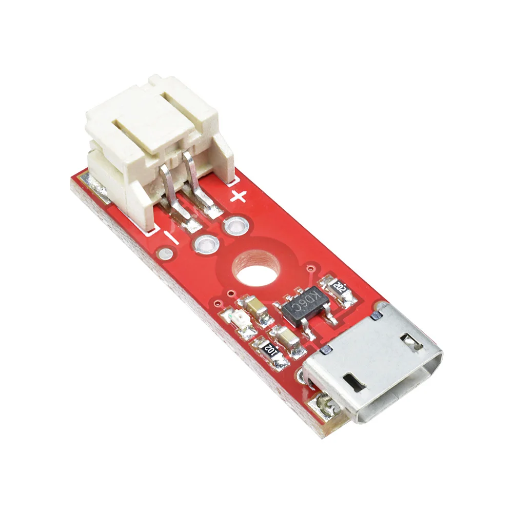 Diymore-cargador de batería de litio MCP73831, módulo de carga con interfaz Micro USB, Micro USB, 3,7 V, 500mA