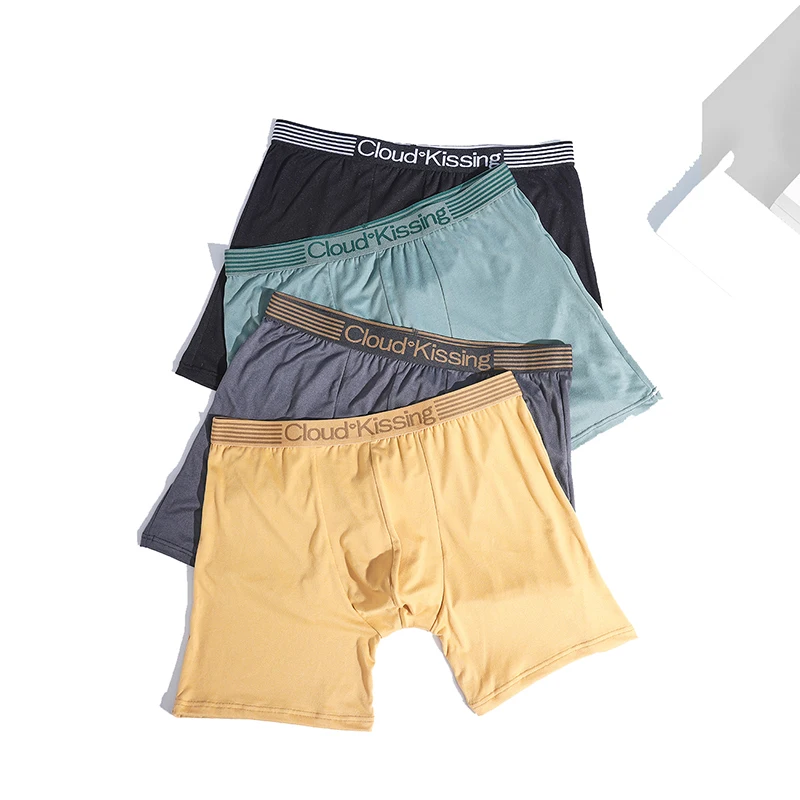 4pcs Mens Underwear New Style Fashion Men\'s Boxershort High Waist Warm Waist Protection Sports Male Shorts Head Men Panties