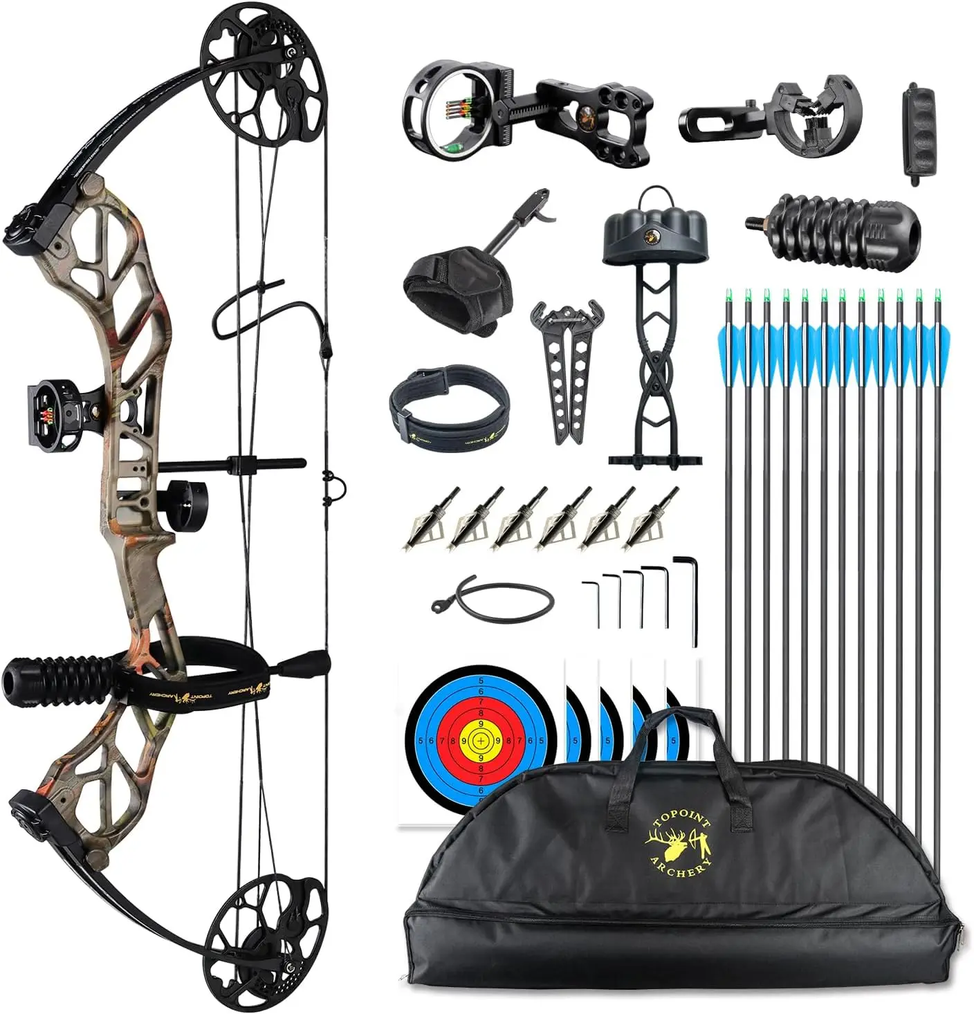 

Набор Compound Bow Pro, легко регулируемый, не требующий прессы для лука, набор луков и стрел, длина натяжения 19–31 дюйма, вес натяжения 0–70 фунтов, вес до IBO 32