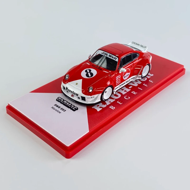 Tarmac Works 1/43 RWB 993 Marlboro # 8-delige speelgoedmotorvoertuig gegoten metalen modelgeschenken
