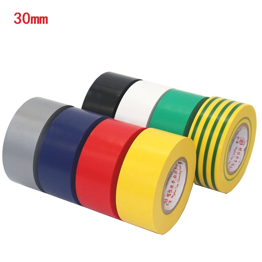 3CM ( 30mm )Wide Electrical tape Insulation Tape Waterproof PVC   18M Long High-temperature  3 CM