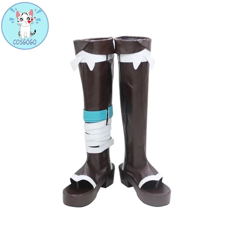 2025 aaa 게임 원신 임팩트 고로 코스프레 신발 애니메이션 프로젝트 PU 부츠 할로윈 의상 성인 소품 유니섹스 맞춤 사이즈 크리스마스 G