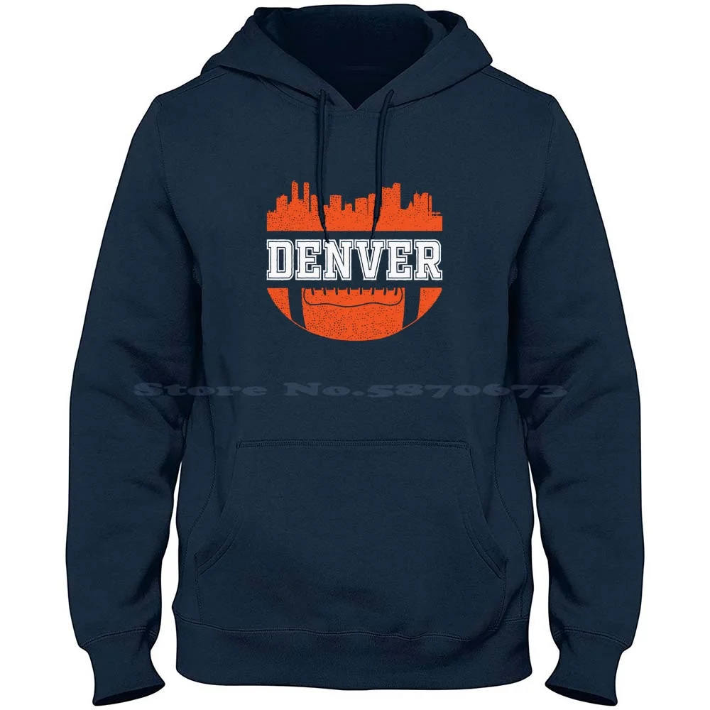 

Retro Broncos Football Fan Vintage Denver Skyline 100% Cotton Hoodie T Shirt Denver Football Broncos Football Denver Skyline