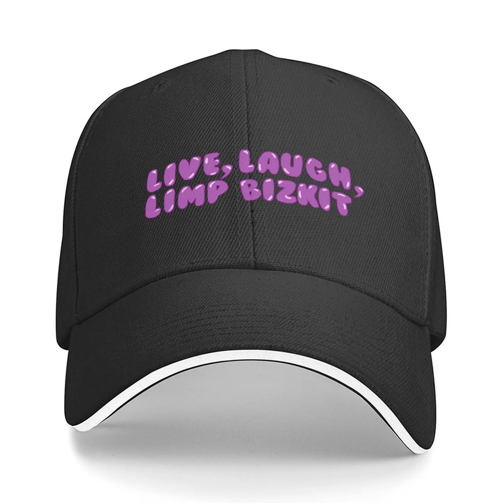 

Live, laugh, Limp Bizkit pink bubble writing Baseball Cap Ball Cap New In The Hat fashionable Hat Beach Women Men's