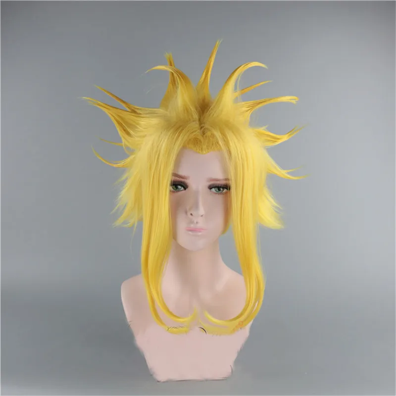 Anime Boku no Hero Japan All Might Wigs Cosplay Costume My Hero Academia Black Synthetic Wavy Hair Halloween Party Wig Party