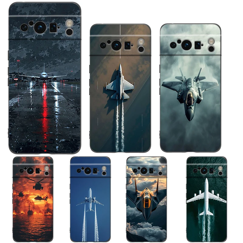 Für Google Pixel 10 Pro Telefon Fall Pixel 9 Pro XL TPU Fall Pixel 8 Pro 9A 8A 7A 7 6A 6 Pro Soft Cover Flugzeug Flugzeug cool