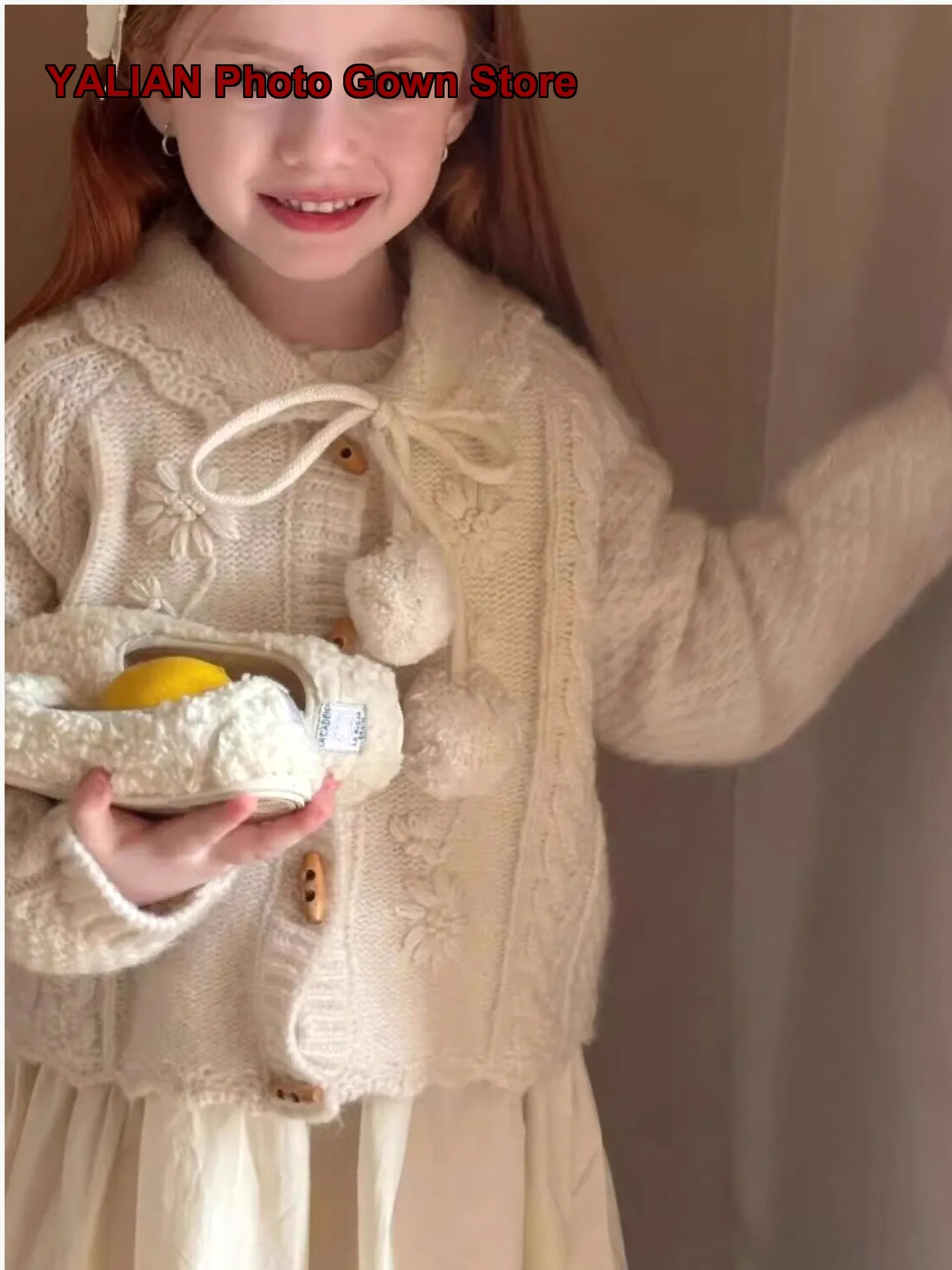 Girls Knit Cardigan Spring Autumn Lightweight Knit Top for Baby Girls Trendy Fashionable Wear