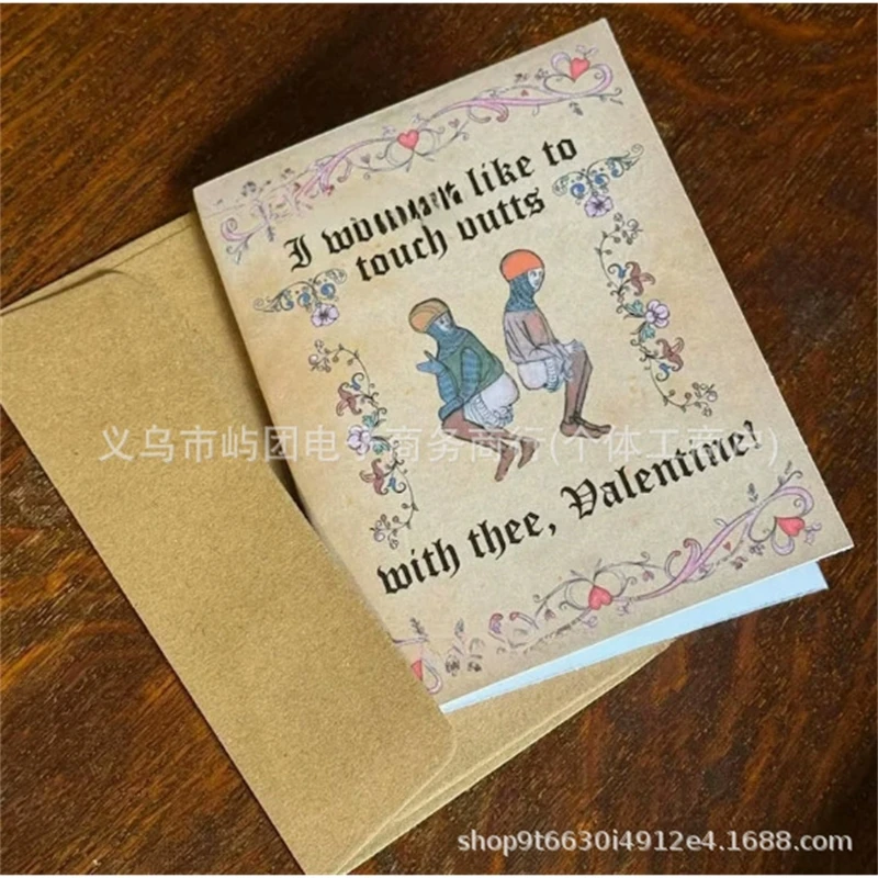 

Medieval Valentines Cards Gothic Vintage Folded Pack For Couples Perfect Romantic Gift Party Table Decor Home Display