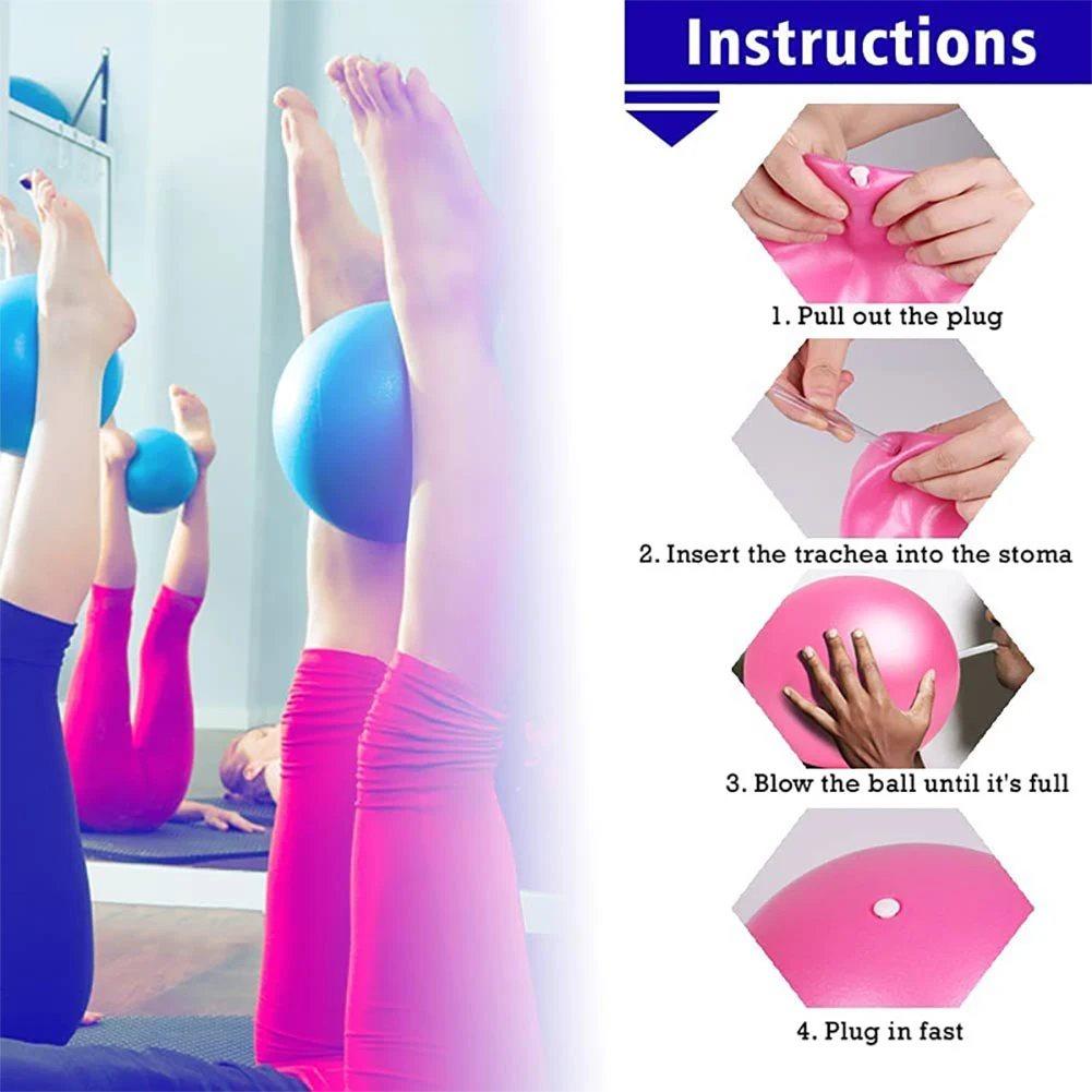 26cm Yoga Pilates Fitness Ball Balance & Stability Mini Anti Burst PVC Exercise Posture Ball Exercise Gymnastic Training Balls