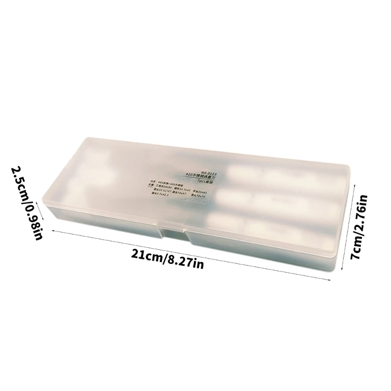 7pcs aço inoxidável espátula pintura paleta ferramenta alça ferramenta paleta