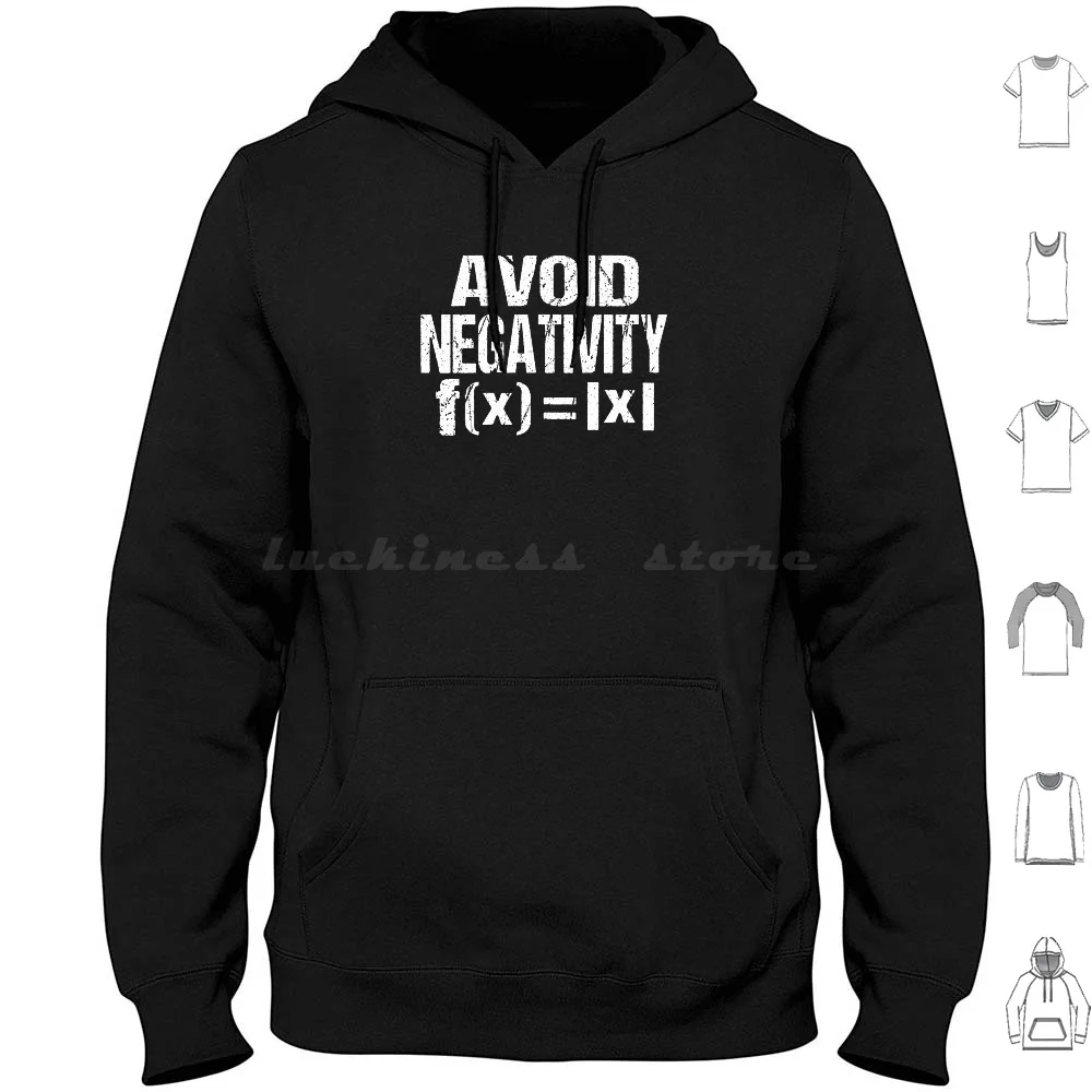 

Avoid Negativity F ( X ) = | X | Hoodie cotton Long Sleeve Algebra Mathematics Maths Equation Math Mathematician