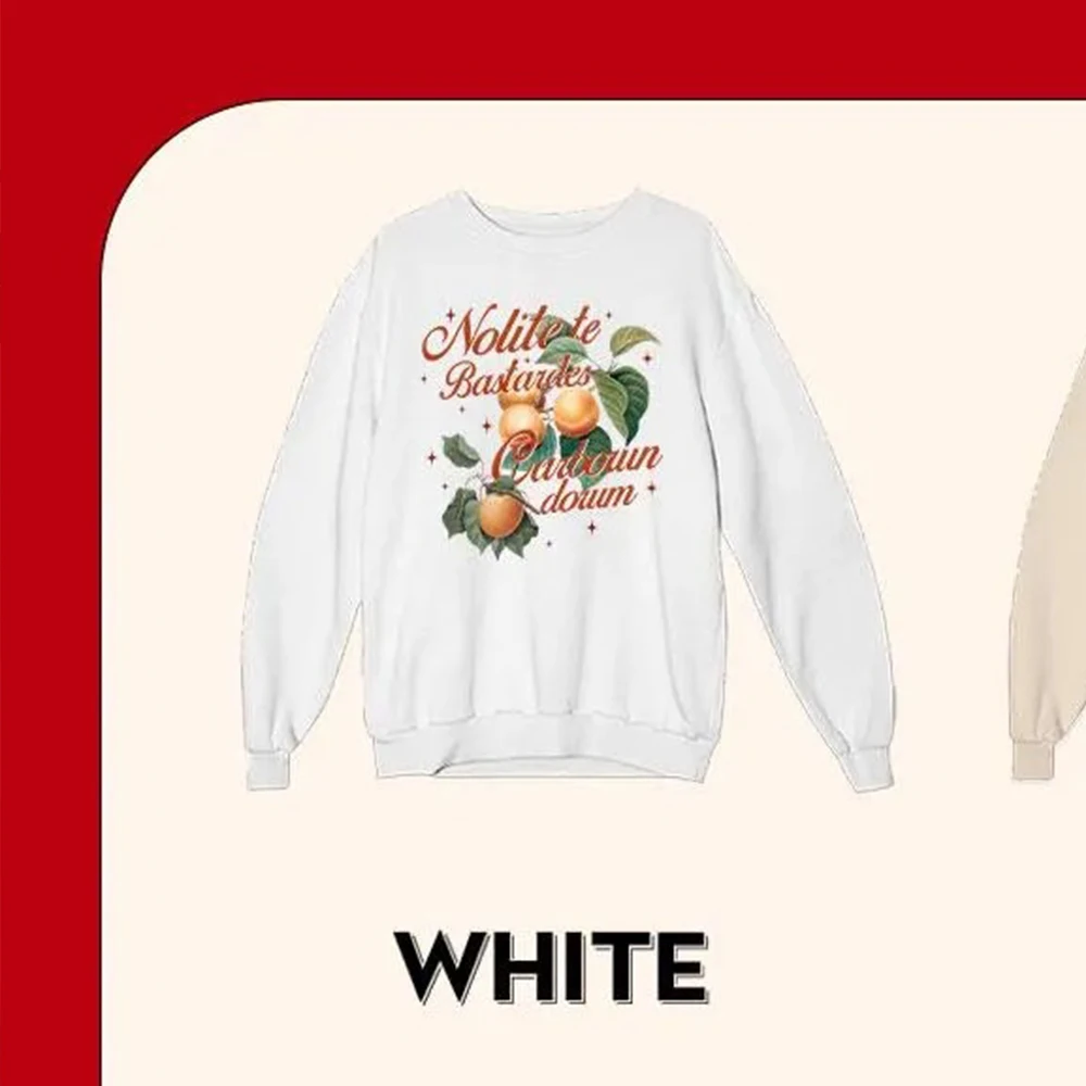 Damski sweter vintage Fourth Wing Merch, prezent dla miłośniczek książek, Nolite Te Bastardes Carborundorum, swetry Y2K, śmieszna bluza, odzież uliczna