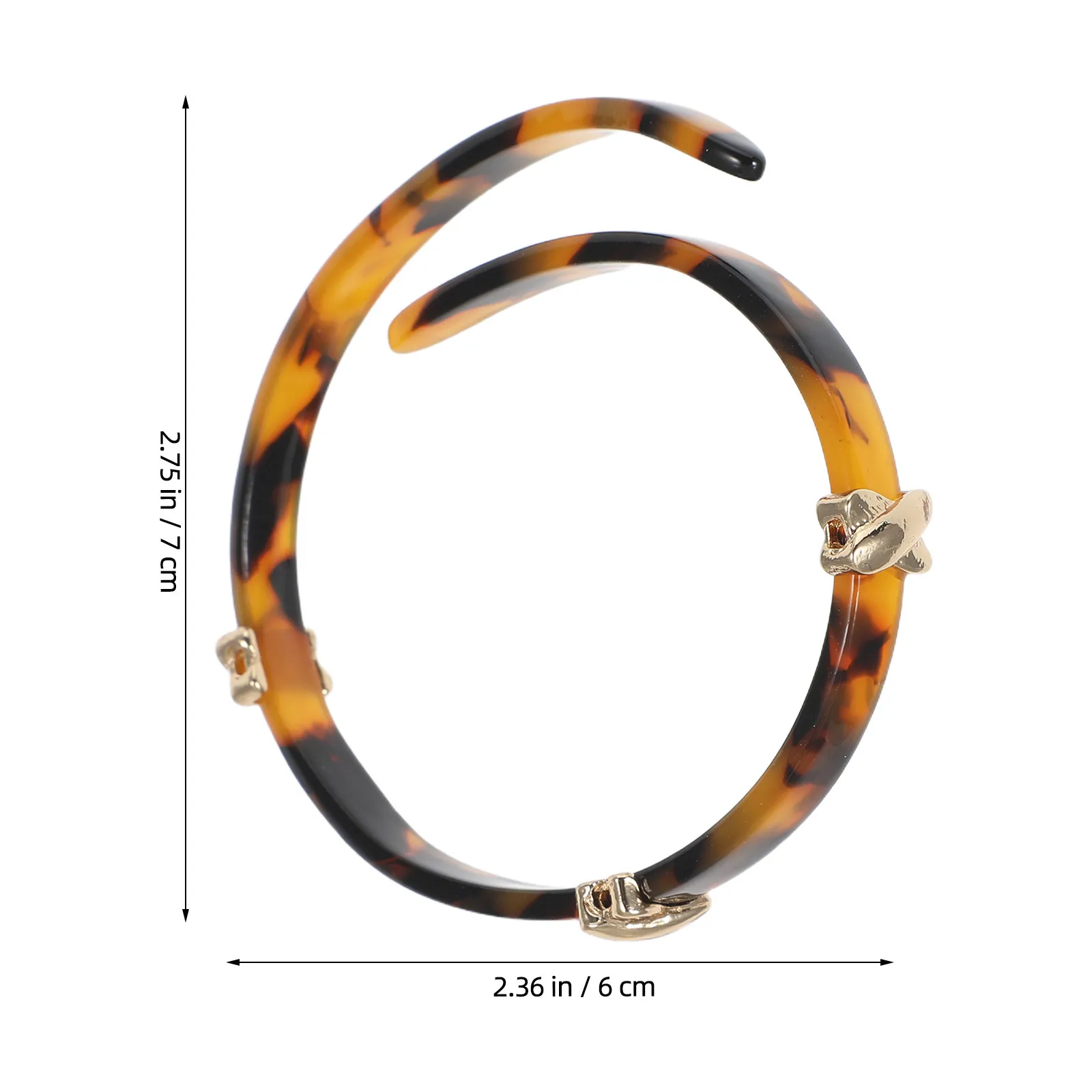 Amber Acrylic Bangle Bracelet, Classic Design for Women