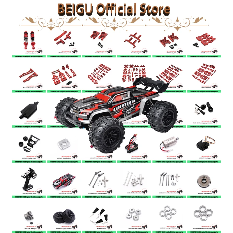 Neumáticos Rueda Camión Monstruo Hexagonal Para SCY 16101 16102 16103 1:16, Piezas Actualización De Coche Todoterreno RC,  6324