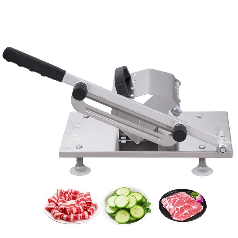 

Manual Meat Slicer Manual Beef And Mutton Roll Meat Cleavers Machine Adjustable Thickness Stainless Steel Food Grade Slicer For