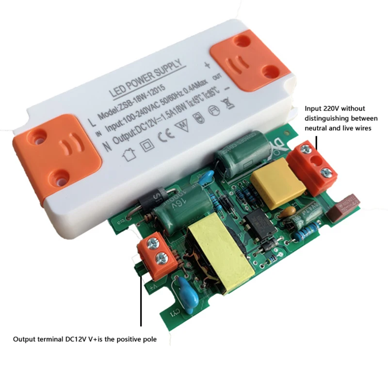 

Светодиодный драйвер 12 В, тонкий источник питания постоянного напряжения, 12 Вт, 18 Вт, 24 Вт, 36 Вт, вход переменного тока185-260 В, подходит для различных светодиодных ламп