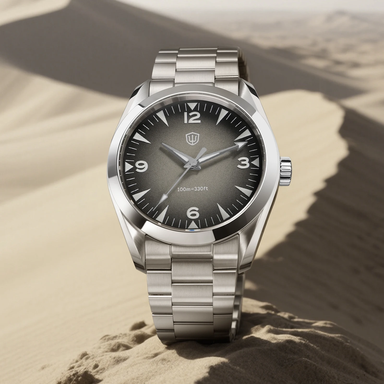 Watchdives VH31 الاجتياح ساعة يد تعمل بالحركة الثانية 38 مللي متر الياقوت مضيئة مقاوم للماء 100 متر الفولاذ المقاوم للصدأ خمر الساعات WD0006