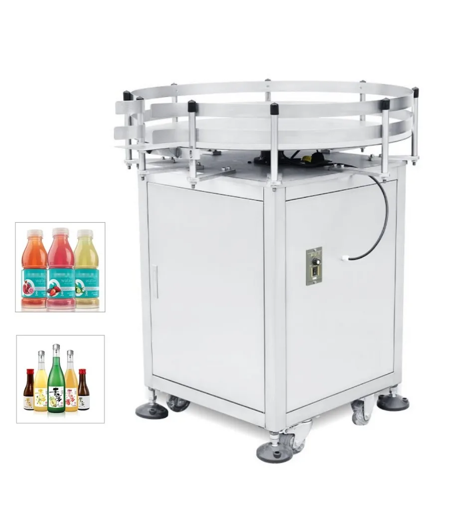 

High Effciency Good Quality Automatic Round Rotary Turntable Bottle Feeder Machine / Unscrambling Collecting Turning Table