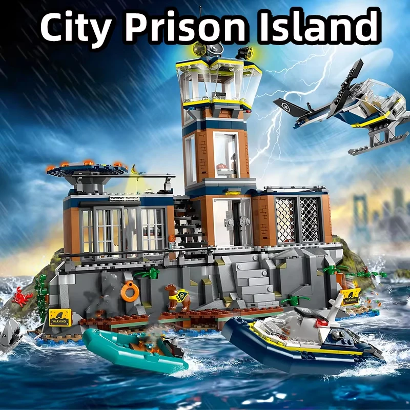 Der neue Stil 2025, geeignet für die Abteilung der Stadtpolizei, Maritime Gefängnisinselbausatz,